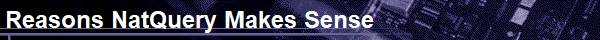 Reasons NatQuery Makes Sense